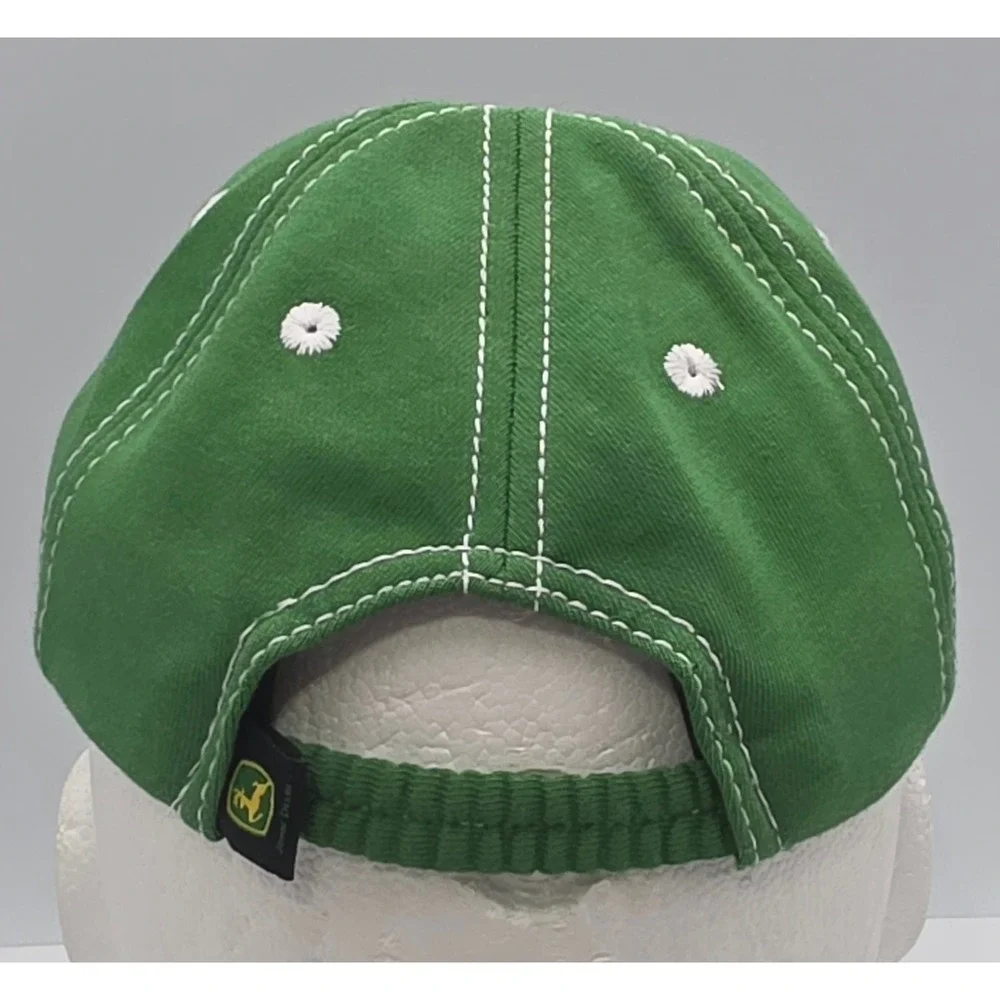 John Deere Baseball Cap Toddler OS Green Chenille Patch Elastic Back Hat